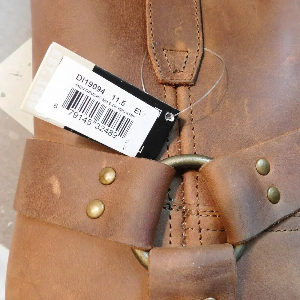 Dingo Rev-Up Gaucho Brown Leather Men's Boot Size 11.5 Wide NEW IN BOX